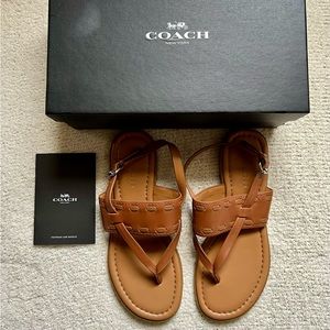 Coach Brown Tan Sandals Size 8
